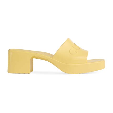 yellow rubber gucci slides|Gucci slides clearance.